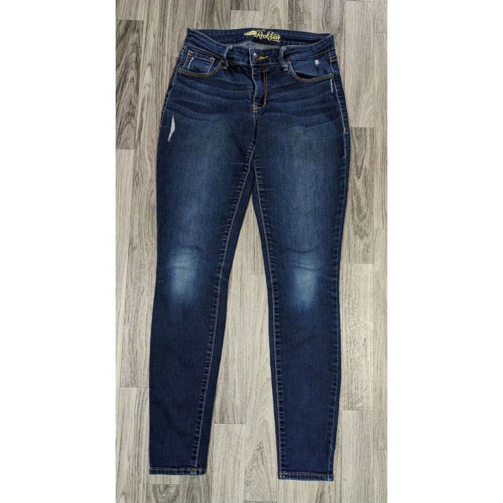 (3/$35) Old Navy Size 4 Regular Distressed Skinny Rockstar Denim Blue Jeans